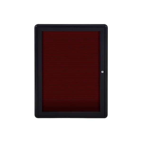 Ghent Ovation Letter Board - Indoor - 1 Door - Burgundy w/Black Frame - 24"W x 34"H